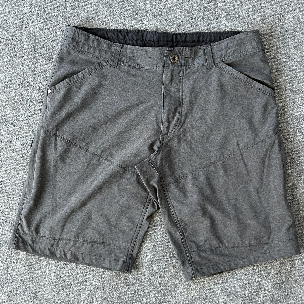 Kuhl Shorts Mens 36 Gray‎ Hiking Quick Dry Stretch Zip Pocket Tech Lightweight